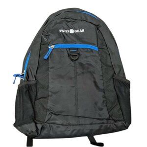 SwissGear 18” Backpack – Black & Blue, Laptop Sleeve, Multi-Pocket Travel Bag